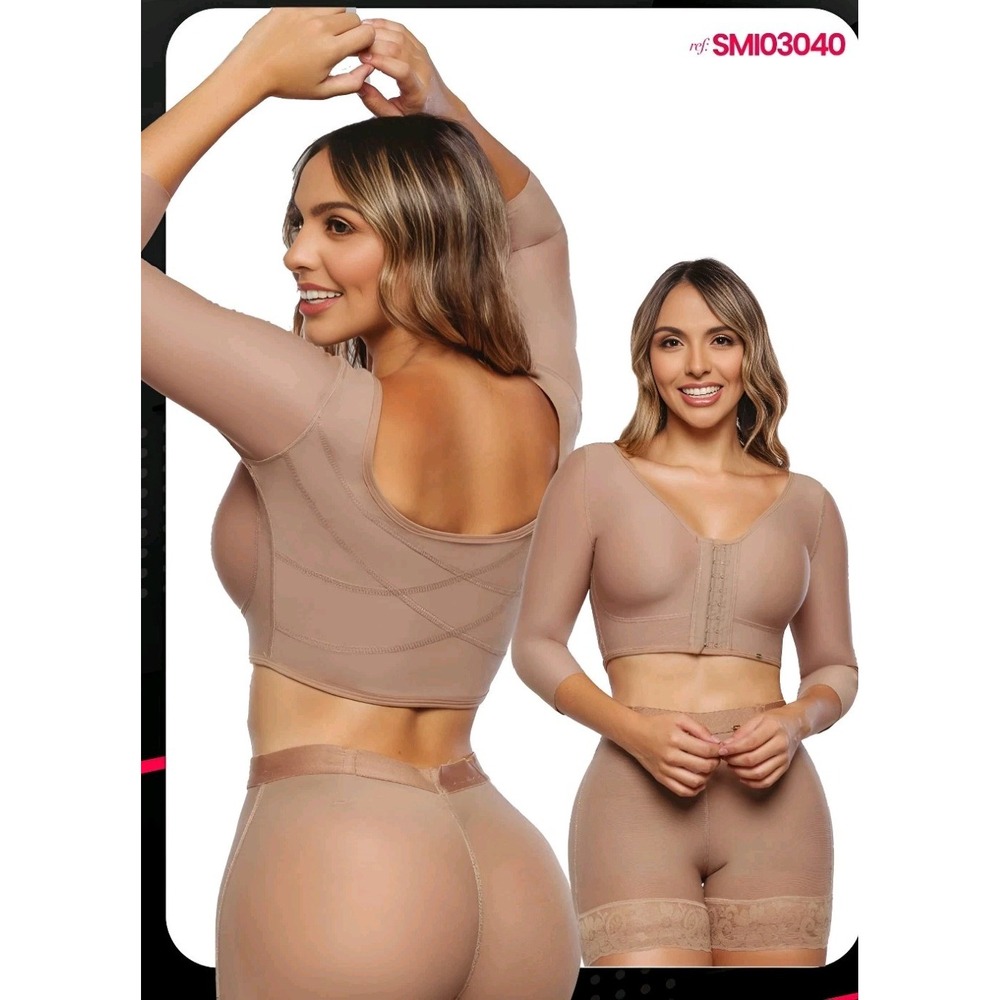 Stagmi Faja Colombian Arm Shaper Built-In Bra Back Shaper No Underbust Rolls XL - Picture 9 of 12